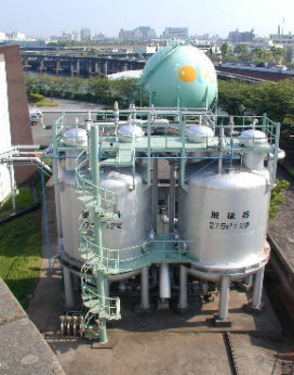 Sludge digestion gas system